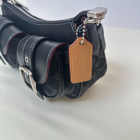 Coach Black Shoulder Bag Underarm Bag - Picture 9 of 14